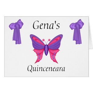 Personlig Quinceneara Note Card-mallar Hälsningskort
