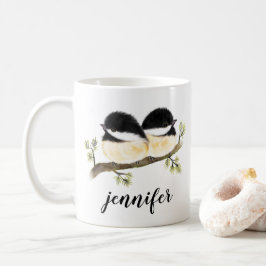 Personlig Quirky Baby Chickadees Bird Mugg