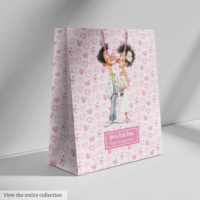 Personlig Quirky Bride Groom Gift Bag Bröllop (Personalized Quirky Bride Groom Gift Bag Wedding)