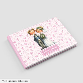 Personlig Quirky Bröllop Guestbook Gift Gästböcker