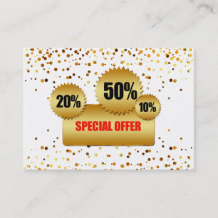 Personlig Rabattgåva Confetti Guld kupong