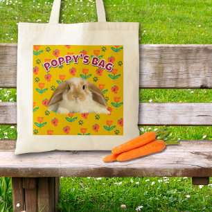 Personlig Rabbit Gift, Roligt Pet-fototillbehör Tygkasse