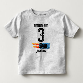 Personlig Racecar 3:e födelsedagen Party T Shirt