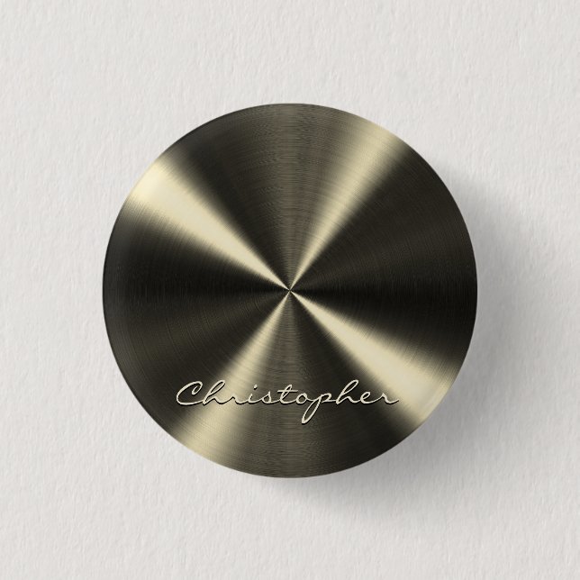 Personlig Radial Metallic look - Light Gult Knapp (Framsida)