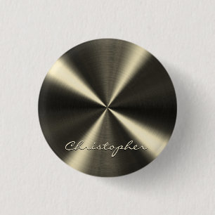 Personlig Radial Metallic look - Light Gult Knapp