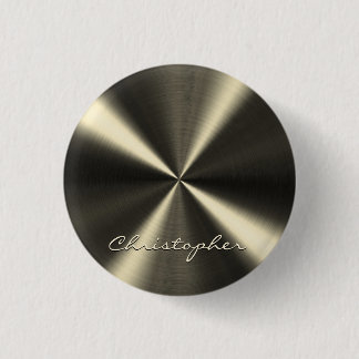 Personlig Radial Metallic look - Light Gult Knapp