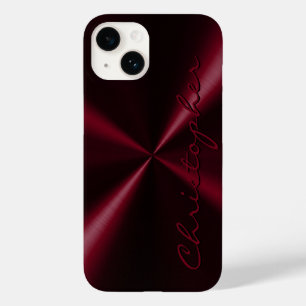 Personlig Radial Metallic look - Mörk Red