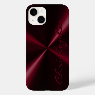 Personlig Radial Metallic look - Mörk Red
