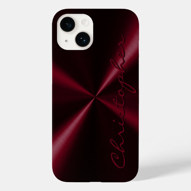 Personlig Radial Metallic look - Mörk Red (Baksida)