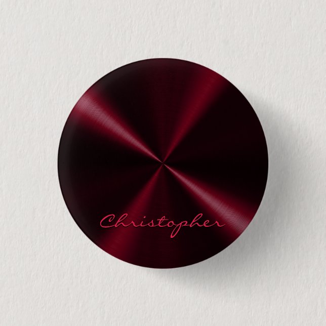 Personlig Radial Metallic look - Mörk Red Knapp (Framsida)