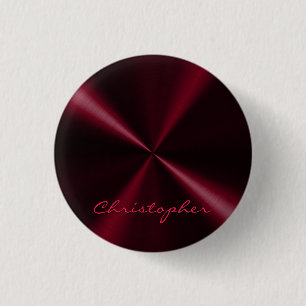 Personlig Radial Metallic look - Mörk Red Knapp