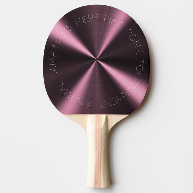 Personlig Radial Metallic look - Rosa Pingisracket (Framsidan)
