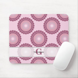 Personlig Radiant Dusky Ro Polka Dot Mandala Musmatta