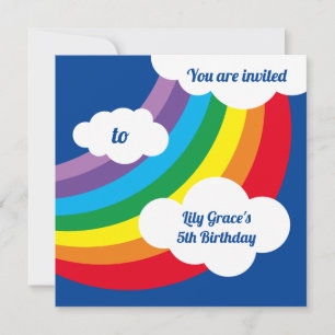 Personlig Rainbow Barn Birthday-inbjudan