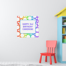 Personlig Rainbow Birthday Poster