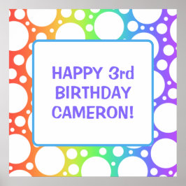 Personlig Rainbow Birthday Poster