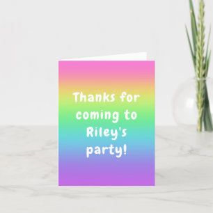 Personlig Rainbow Birthday Tack Kort