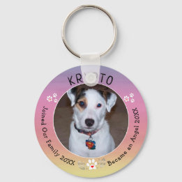 Personlig Rainbow Bridge-Hund Memorial Nyckelring