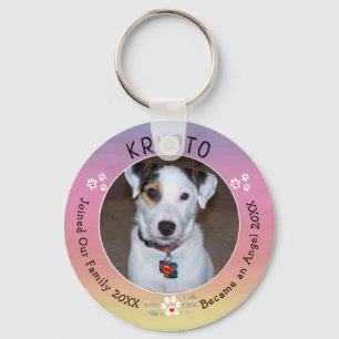 Personlig Rainbow Bridge Hund Memorial Nyckelring