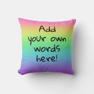 Personlig Rainbow Dekorativ kudde