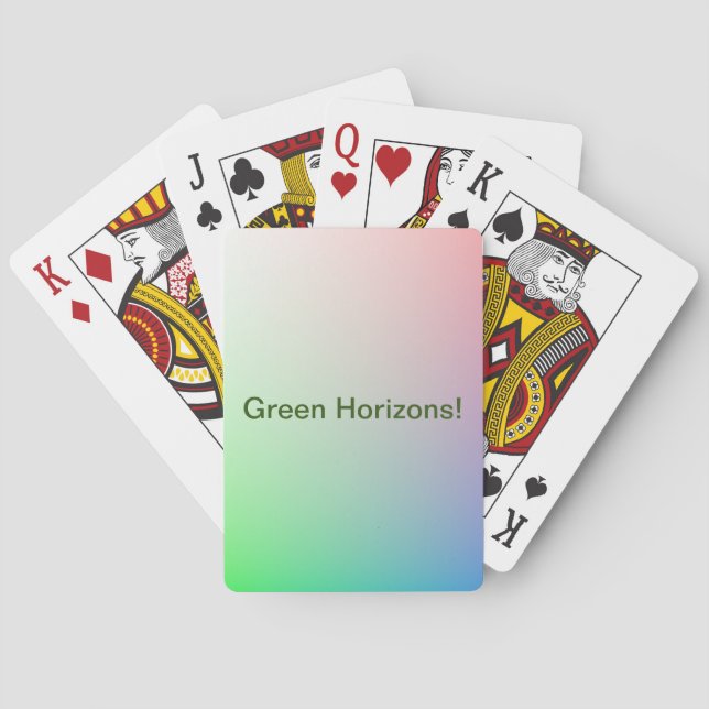 Personlig Rainbow Färg Abstrakt Art Grönt Casinokort (Baksidan)