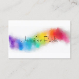 Personlig Rainbow Färger Modern Elegant Trendig Visitkort