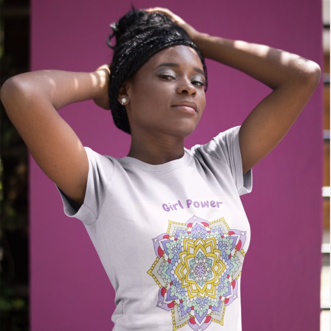 Personlig Rainbow Flower Mandala T-Shirt (Skapare uppladdad)