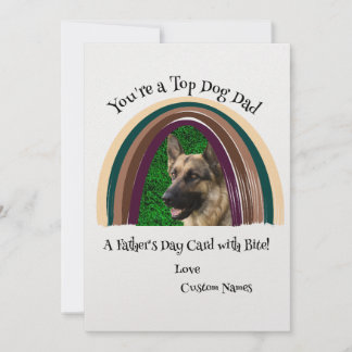 Personlig Rainbow Hund Photo Fars dag Card Inbjudningar