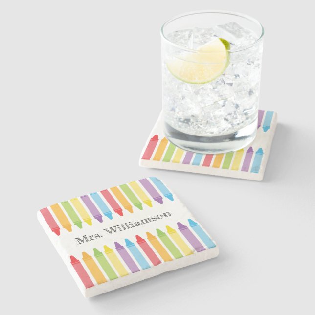 Personlig Rainbow Kritor Lärares uppskattning Stenunderlägg (Sidan)