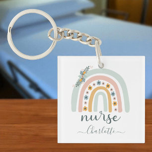 Personlig Rainbow Nurse Namn Gift for Nurse