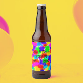 Personlig Rainbow Party Ölflaska Etikett