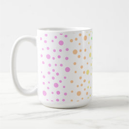Personlig Rainbow Polka Dot Kaffemugg
