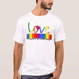 Personlig Rainbow Pride Kärlek  T Shirt