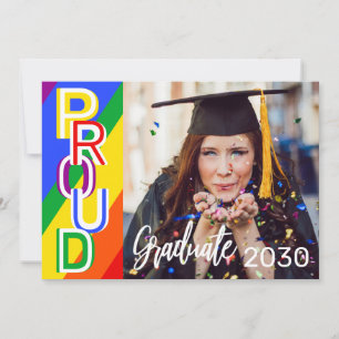 Personlig Rainbow Pride Photo Studenten Inbjudningar