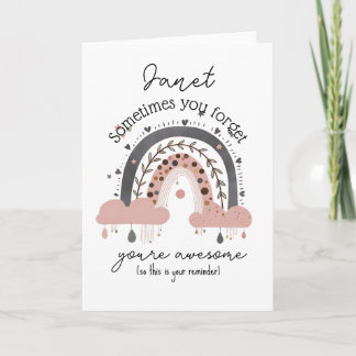 Personlig Rainbow Reminder: Du är Fantastisk! Kort