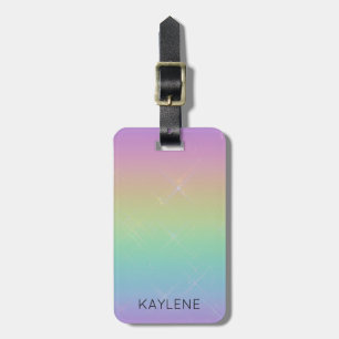 Personlig Rainbow Sparkles Luggage Tag Bagagebricka