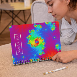 Personlig Rainbow Spiral Fractal Anteckningsbok