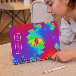 Personlig Rainbow Spiral Fractal Anteckningsbok