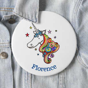 Personlig Rainbow Unicorn Button Badge Knapp