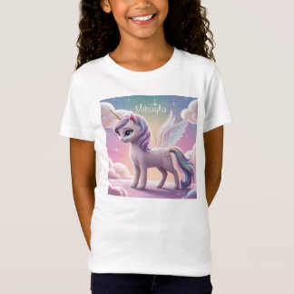 Personlig Rainbow Unicorn Cat T Shirt
