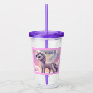 Personlig Rainbow Unicorn Cat Take Away Mugg