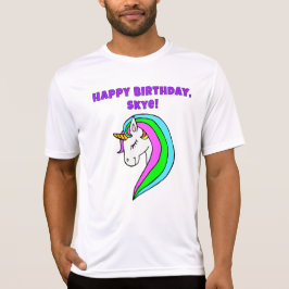 Personlig Rainbow Unicorn T Shirt