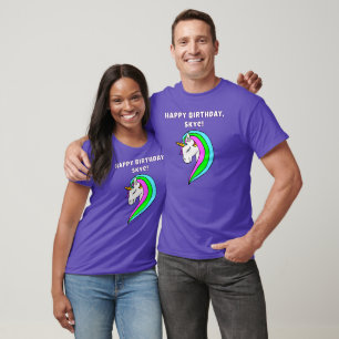 Personlig Rainbow Unicorn T Shirt