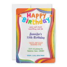 Personlig Rainbow Vinkar Birthday Card