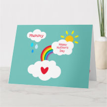 Personlig Rainbow Weather Mors dag Card