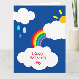 Personlig Rainbow Weather Mors dag Card Kort
