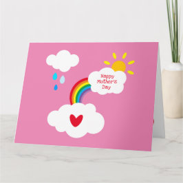 Personlig Rainbow Weather Mors dag Card Kort