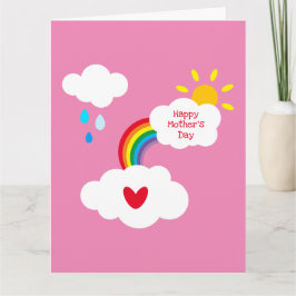 Personlig Rainbow Weather Mors dag Card Kort