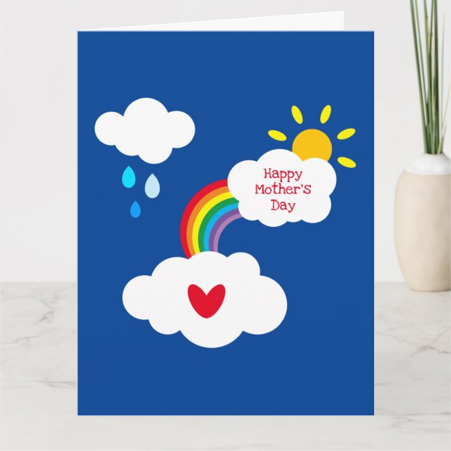 Personlig Rainbow Weather Mors dag Card Kort (Framsida)