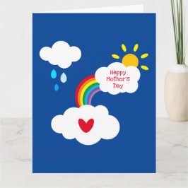 Personlig Rainbow Weather Mors dag Card Kort